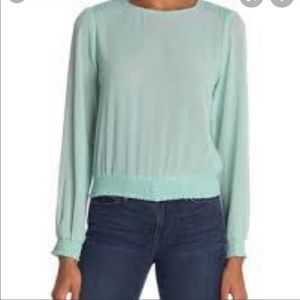 🤍 Socialite - NWT - Mint Sheer Blouse - Size: L